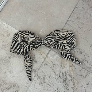 Montce Bandeau Strapless Zebra Bikini Top